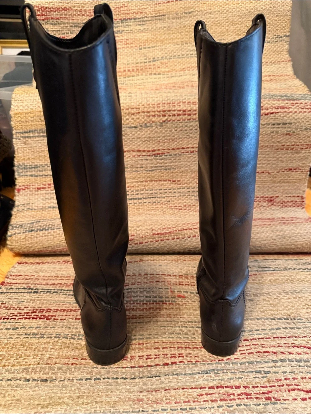 INC International Concepts Tall Black Over-the-Knee Leather Boots